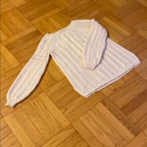 Loft petite blouson cable sweater